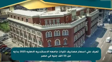 تعرف على أسعار مصاريف كليات جامعة الإسكندرية الأهلية 2025 بداية من 55 ألف جنيه في مصر